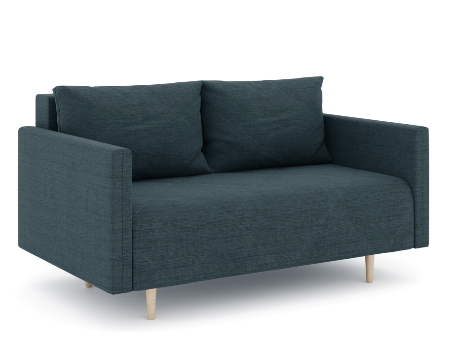 Диваны прямые кухонные, Диван прямой нераскладной Милли мини 2-х  местный с подлокотниками, рогожка Люкс