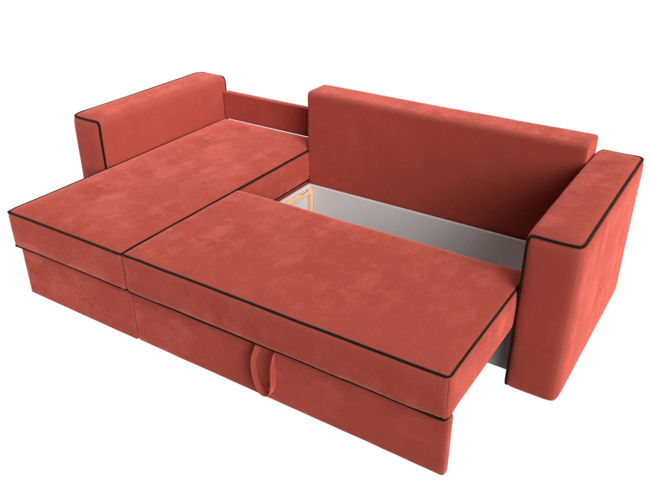 Диваны угловые в гостиную, Угловой диван Принстон левый угол, микровельвет