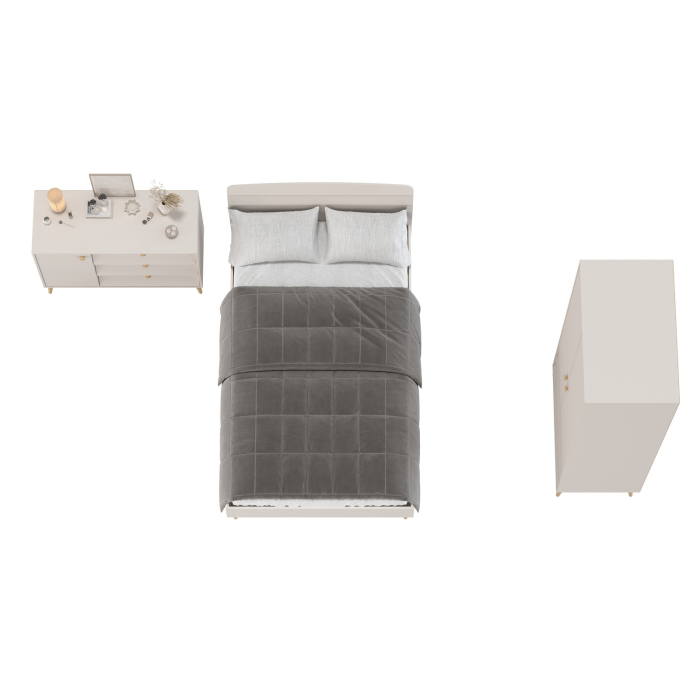 Спальные гарнитуры, Спальня Афина Сп-04 кровать 1200 с комодом и 2-х дверным шкафом для одежды