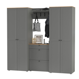 Два шкафа для одежды в прихожую с обувницей и вешалкой для одежды Остин