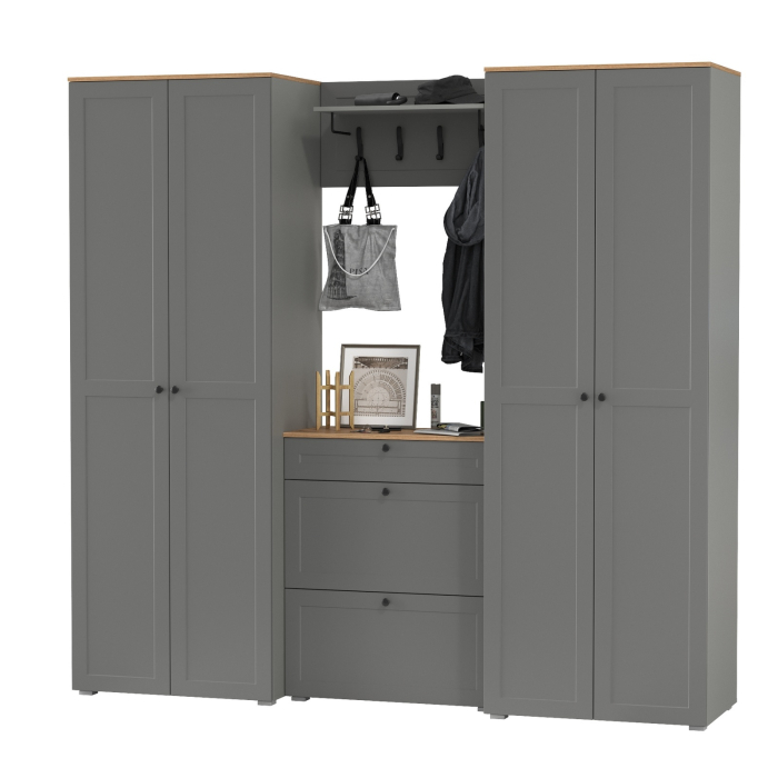 Прихожие, Два шкафа для одежды в прихожую с обувницей и вешалкой для одежды Остин