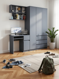 Шкаф-комод Мори МШ1200.1 со столом Мори МС-1 правый и полкой Мори 900