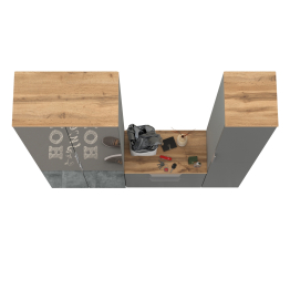 Шкаф с зеркалом и пенал с обувницей Октава