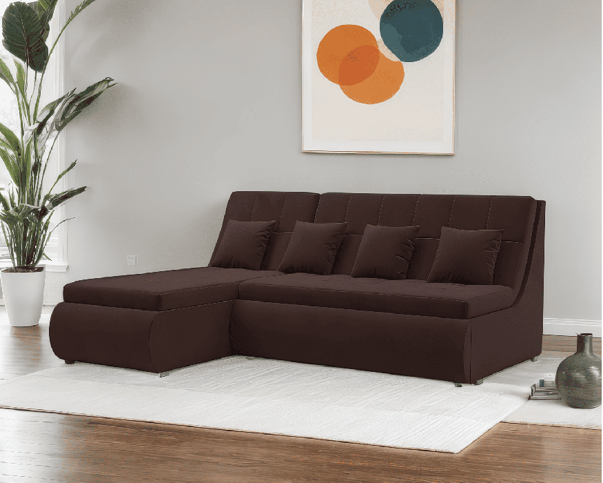 Диваны угловые в гостиную, Диван угловой Дубай (Велюр)