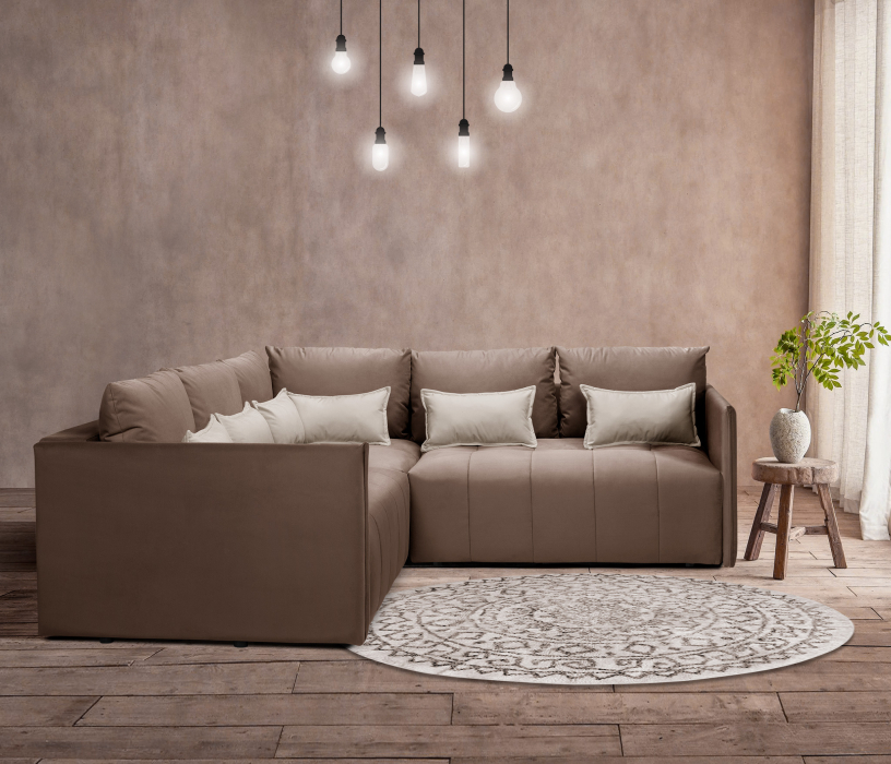 Диваны угловые в гостиную, Диван еврокнижка угловой Чилетти Лонг