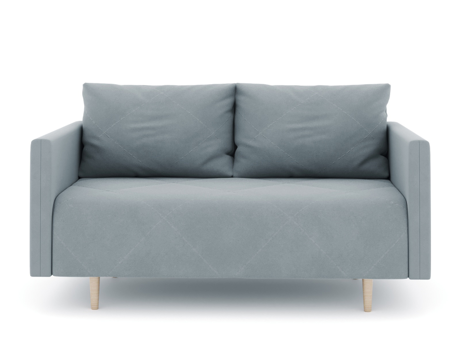 Диваны прямые кухонные, Диван прямой нераскладной Милли мини 2-х  местный с подлокотниками, велюр