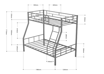 Двухъярусная кровать Раута полка венге