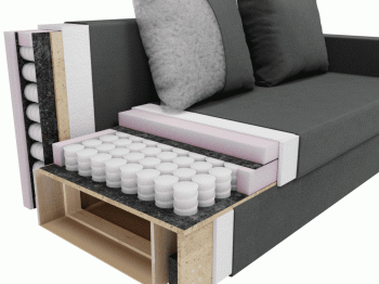 Прямой диван Лотос,НПБ,еврокнижка,велюр