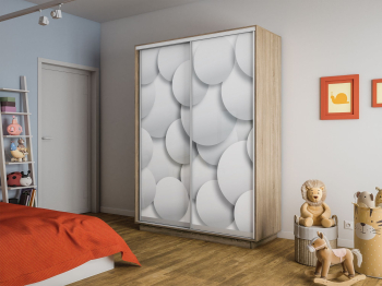 Шкаф-купе Экспресс 2-х дверный Фотопечать Шары Стекла 160х60х240