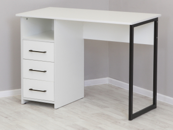 Стол письменный с тумбой на метал.каркасе