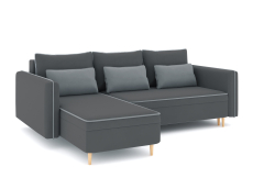 Диваны угловые в гостиную, Диван-кровать угловой Рон еврокнижка-пантограф, велюр