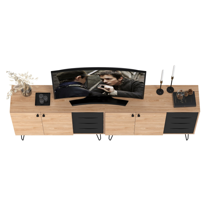 Комоды, Два комода-тумбы с четырьмя ящиками и дверкой каждый Брюс