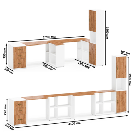 Мебель для домашнего кабинета для двоих Лидер-8