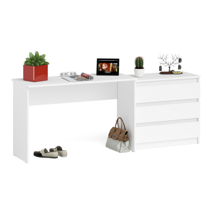 Домашние кабинеты, Стол письменный 1200 с комодом МК800 на три ящика