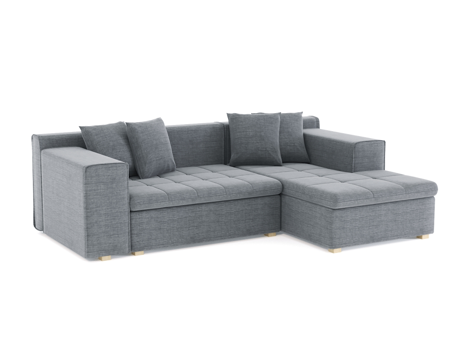 Диваны угловые в гостиную, Диван угловой Чикаго без механизма, рогожка