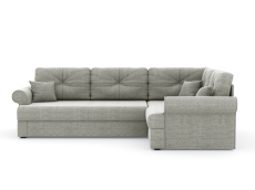 Диваны угловые в гостиную, Диван-кровать угловой Мирта дельфин, рогожка Люкс