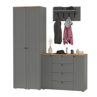 Прихожие, Большой комод две дверки четыре ящика с вешалкой с полкой и два шкаф-пенала Остин