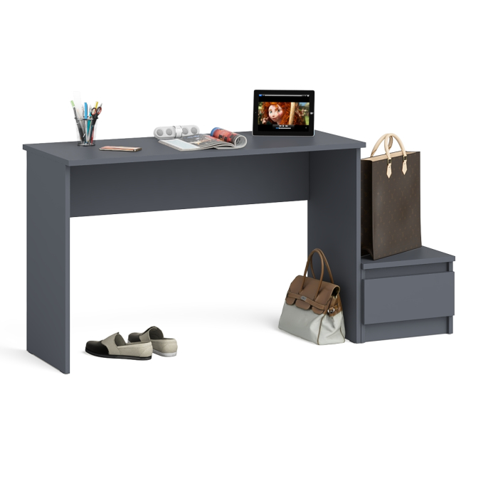 Прямые компьютерные столы, Стол письменный Мори с тумбой ТМП400.1