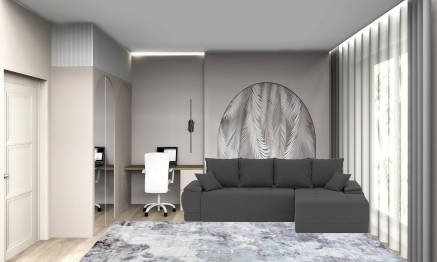 Диван-кровать угловой Нордвикс Мини, велюр