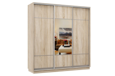 Шкафы-купе 3-х дверные, Шкаф-купе Премьер Лайт 30 (08;11;08) трехдверный
