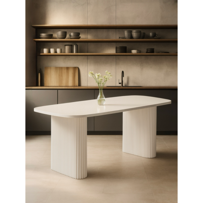 Обеденные столы, Деревянный стол Бавария 180*90 (белые ноги)