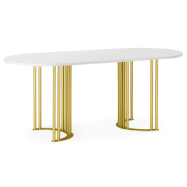 Стол Хьюго О 160 х 90 (золотые ноги)