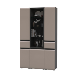 Шкаф с ящиком 2 штуки Сидней и шкаф-витрина Сидней 13.201