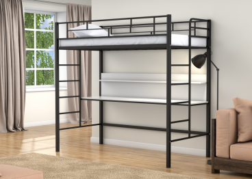 Кровать-чердак Амстердам Черный