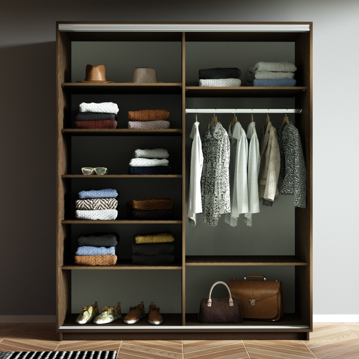 Шкафы-купе 2-х дверные, Шкаф-купе Экспресс 2-х дверный Фотопечать Шелк Стекла 120х60х240