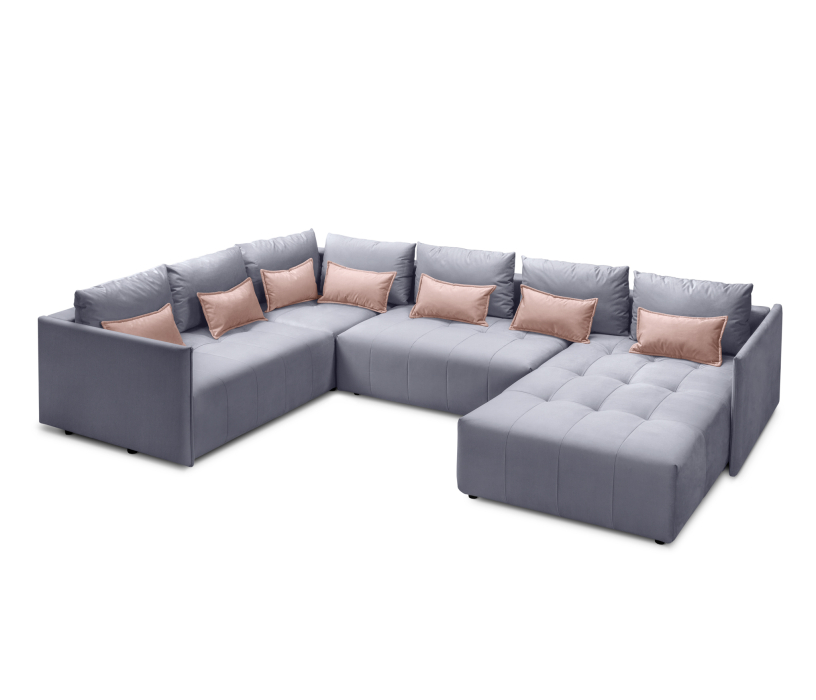 Диваны угловые в гостиную, Диван еврокнижка Чилетти П-образный