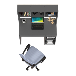 Стол компьютерный Mobi Комфорт 12.77F с серым креслом 103