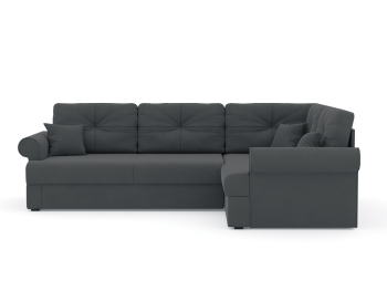 Диван-кровать угловой Мирта дельфин, велюр