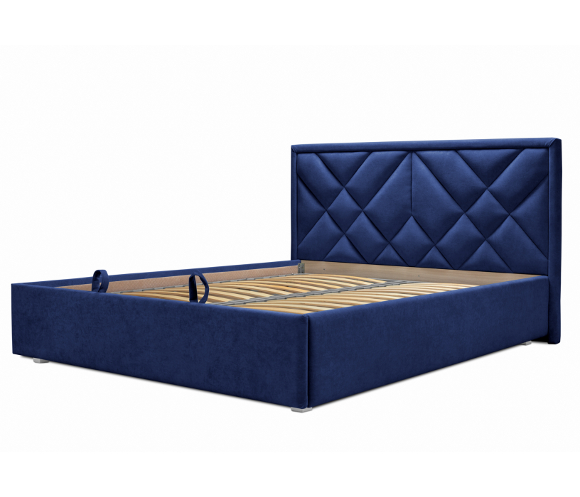 Мягкая кровать, Кровать с мягким изголовьем Сидней 140 с подъемным механизмом, микровелюр