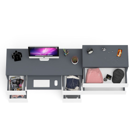 Комод 800 4-ре ящика Мори и двухтумбовый компьютерный стол МС-2