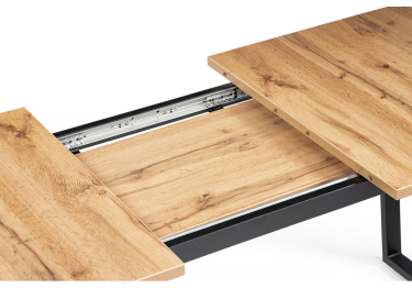 Стол деревянный раскладной Лота Лофт 120 22 мм (матовый черный)