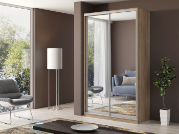 Шкаф купе 2-х дверный Айсберг 140 зеркало