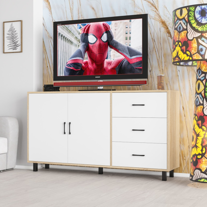 Комоды, Широкий тумба-комод с ящиками и дверками РВК 123-1604