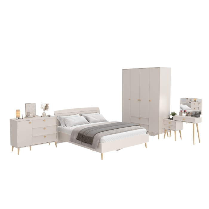 Спальные гарнитуры, Спальня Афина набор мебели 28 с кроватью двуспальной 1400