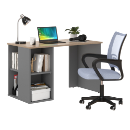 Письменный стол Лайт 12.163 с домашним креслом 103 серым