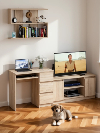 МС-6 стол ящики справа с тумбой Мори 1200-1 и полкой на 900