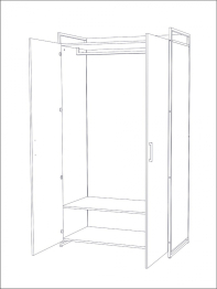 Шкаф Urban Лофт 01 Белый