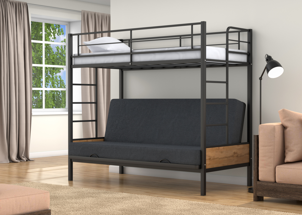 Для подростков, Двухъярусная кровать-диван Дакар 1 (вставки дуб ватан)