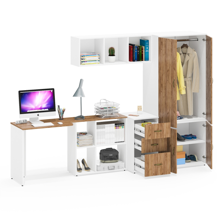 Домашние кабинеты, Мебель в кабинет домашний Лидер-8 компоновка № 31