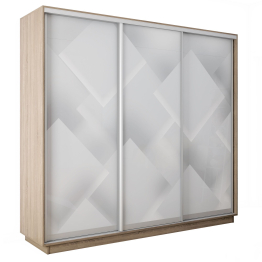 Шкаф-купе Экспресс 3-х дверный Фотопечать Квадрат Стекла 180х45х240