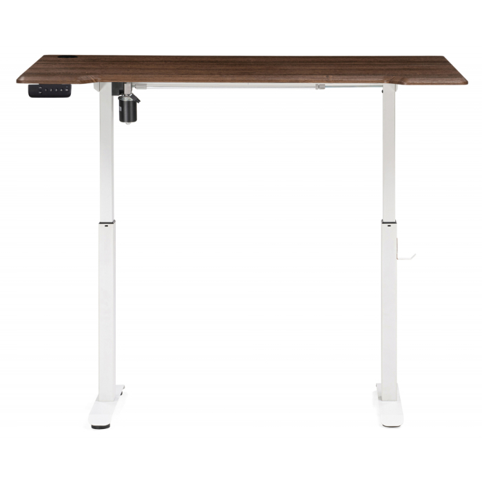 Прямые компьютерные столы, Компьютерный стол Маркос с механизмом подъема 140х80х75, белый