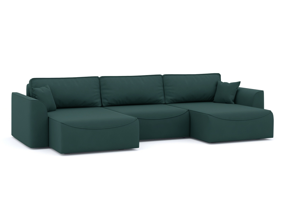 Диваны угловые в гостиную, Диван-кровать П-образный Рафаэль еврокнижка НПБ, велюр