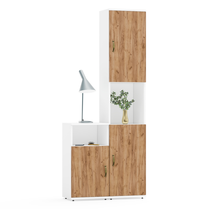 Домашние кабинеты, Пенал открытый с тумбой с дверкой Лидер-8.