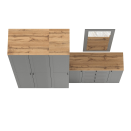 Набор мебели в прихожую Остин с зеркалом № 38