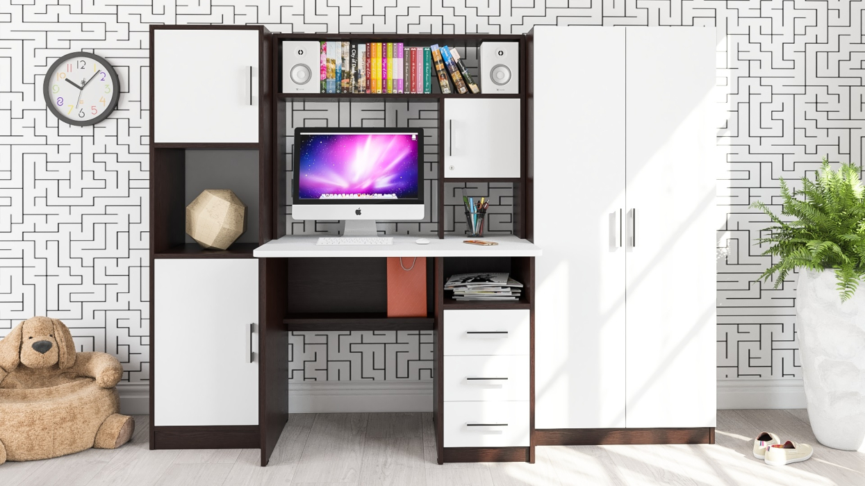 Домашние кабинеты, Компьютерный стол с пеналом и шкафом МД-СК-9