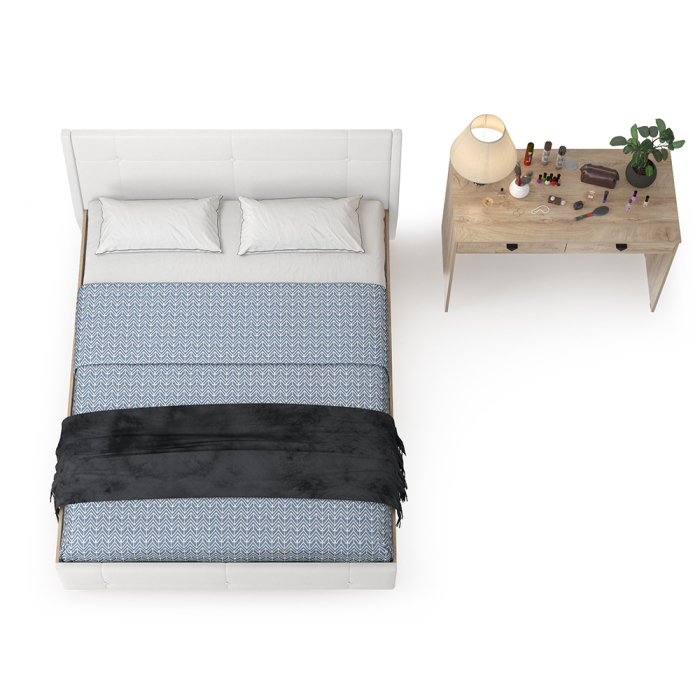 Спальные гарнитуры, Кровать Муссон 1600 с подъёмным основанием и туалетным столиком, 1600х2000 мм